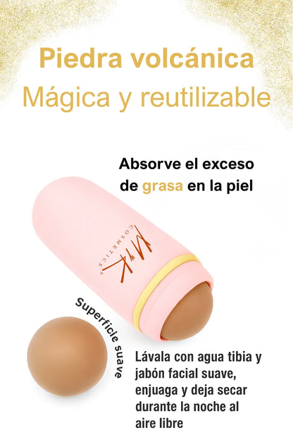 Rodillo facial Anti-Brillo - Tecnología volcánica para una piel perfectamente mate